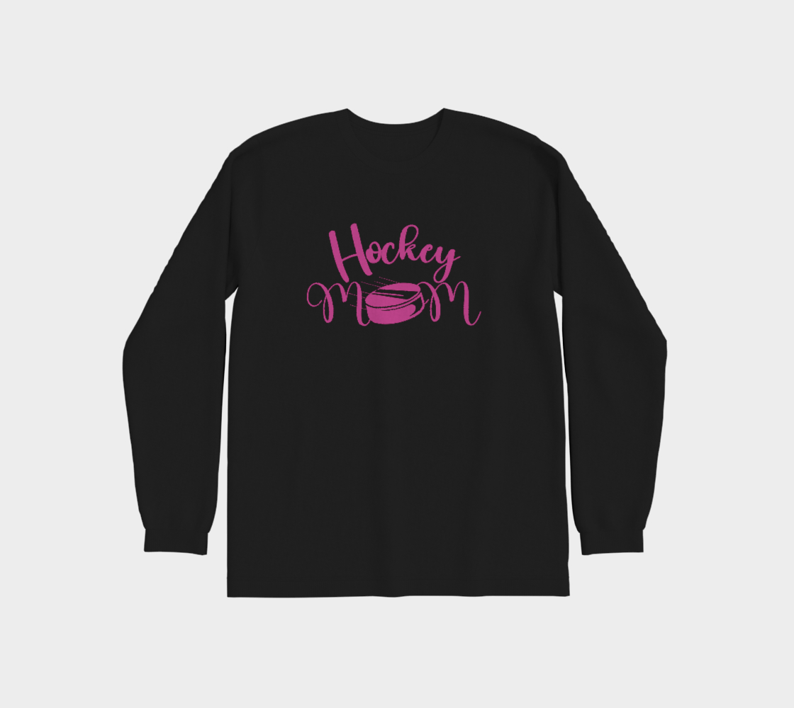 Hockey Mom Premium Long-Sleeve Shirt Pink Logo