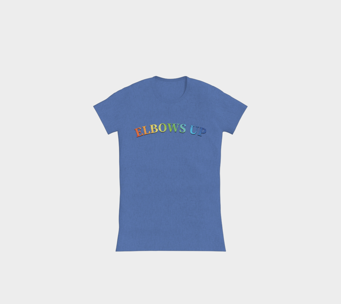 Elbows Up Never 51 PRIDE Slimline T-Shirt