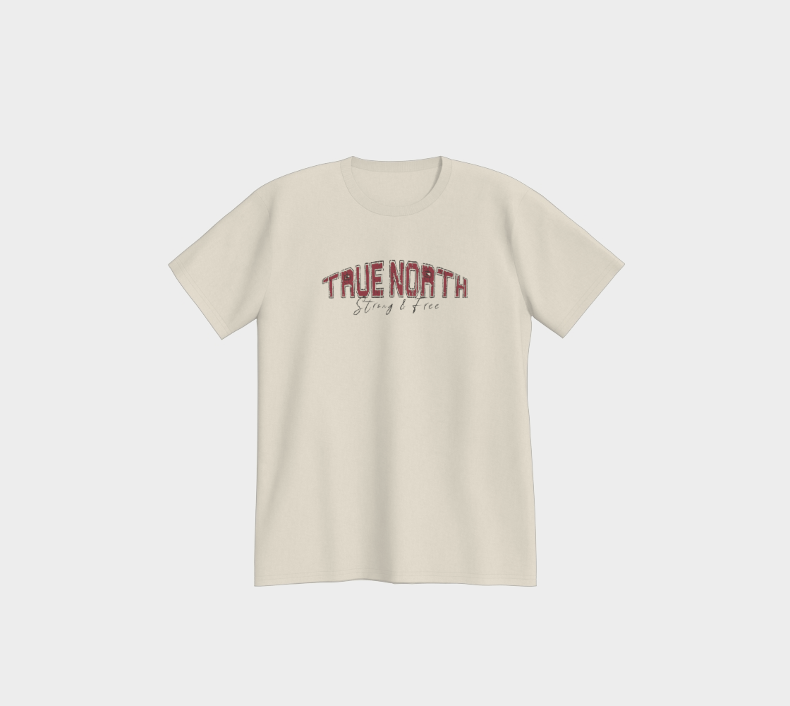 True North Strong & Free T-Shirt Dark Outline