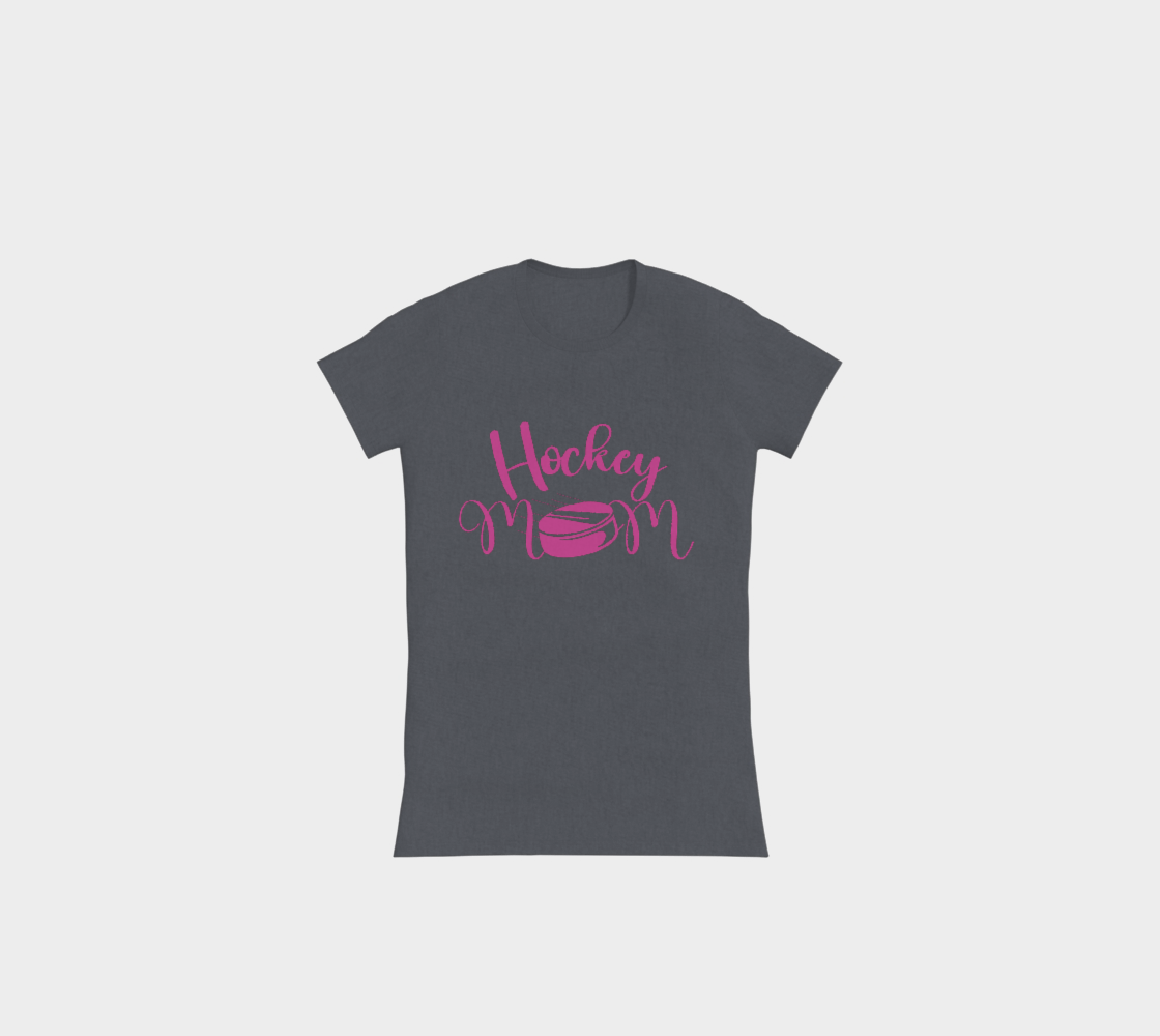 Hockey Mom Slimline T-Shirt Pink Logo