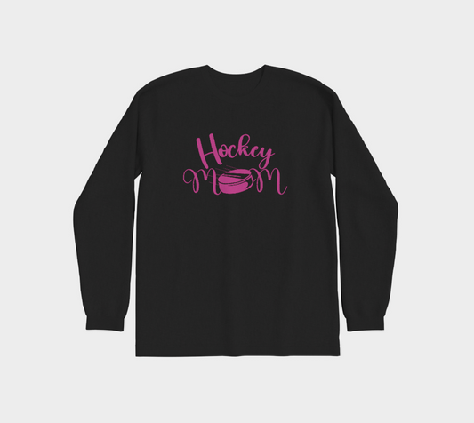 Hockey Mom Premium Long-Sleeve Shirt Pink Logo