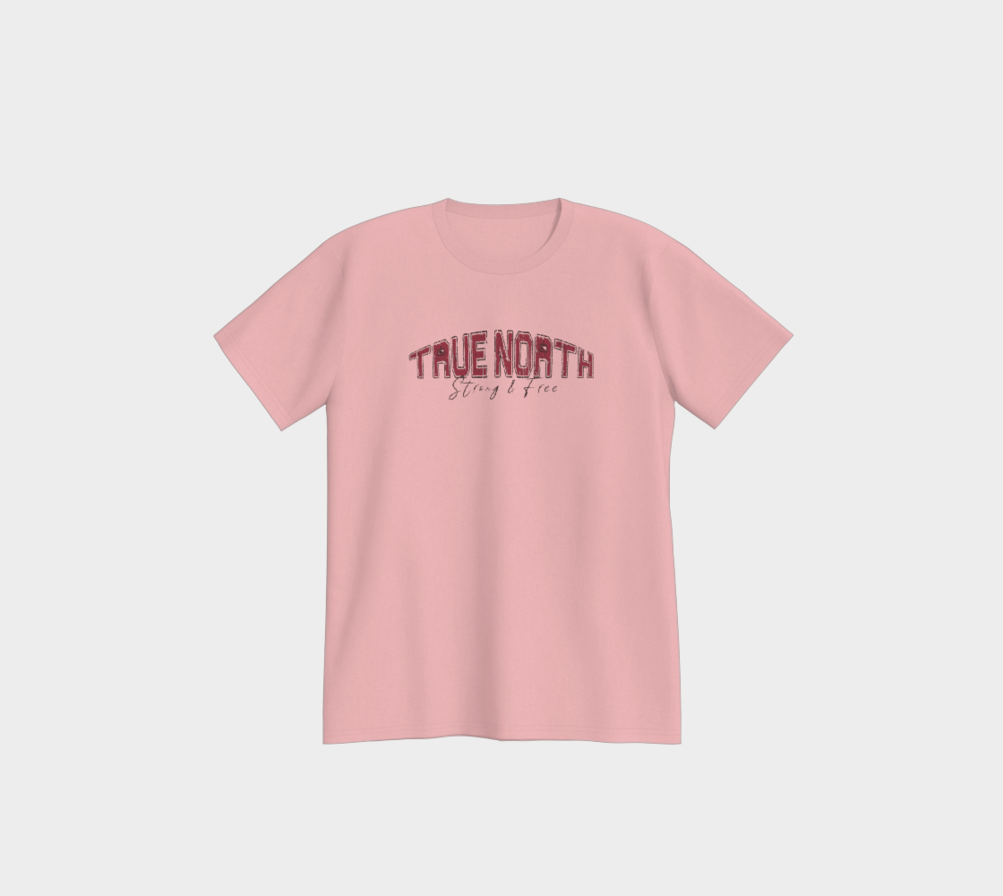 True North Strong & Free T-Shirt Dark Outline