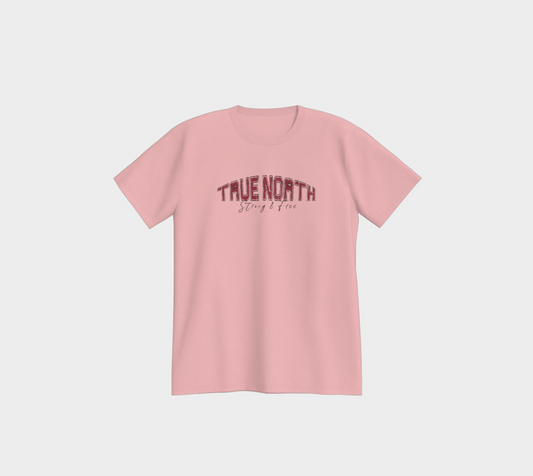 True North Strong & Free T-Shirt Dark Outline