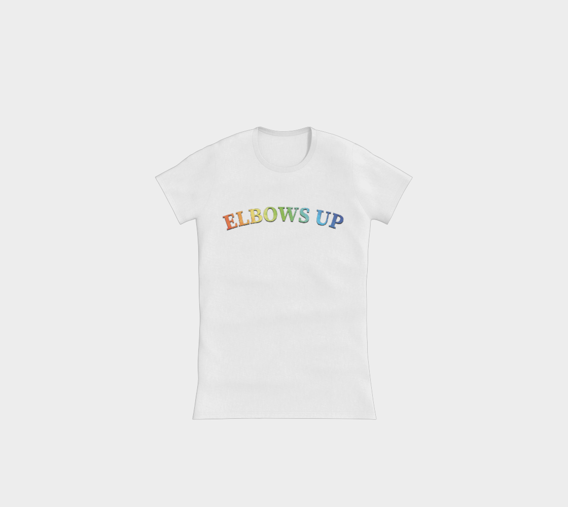 Elbows Up Never 51 PRIDE Slimline T-Shirt
