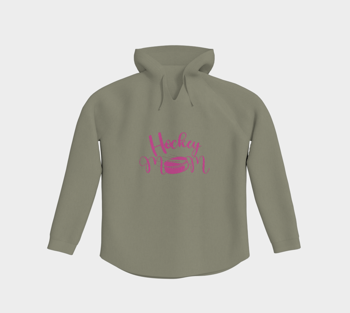 Hockey Mom Light Pullover Hoodie Pink Logo