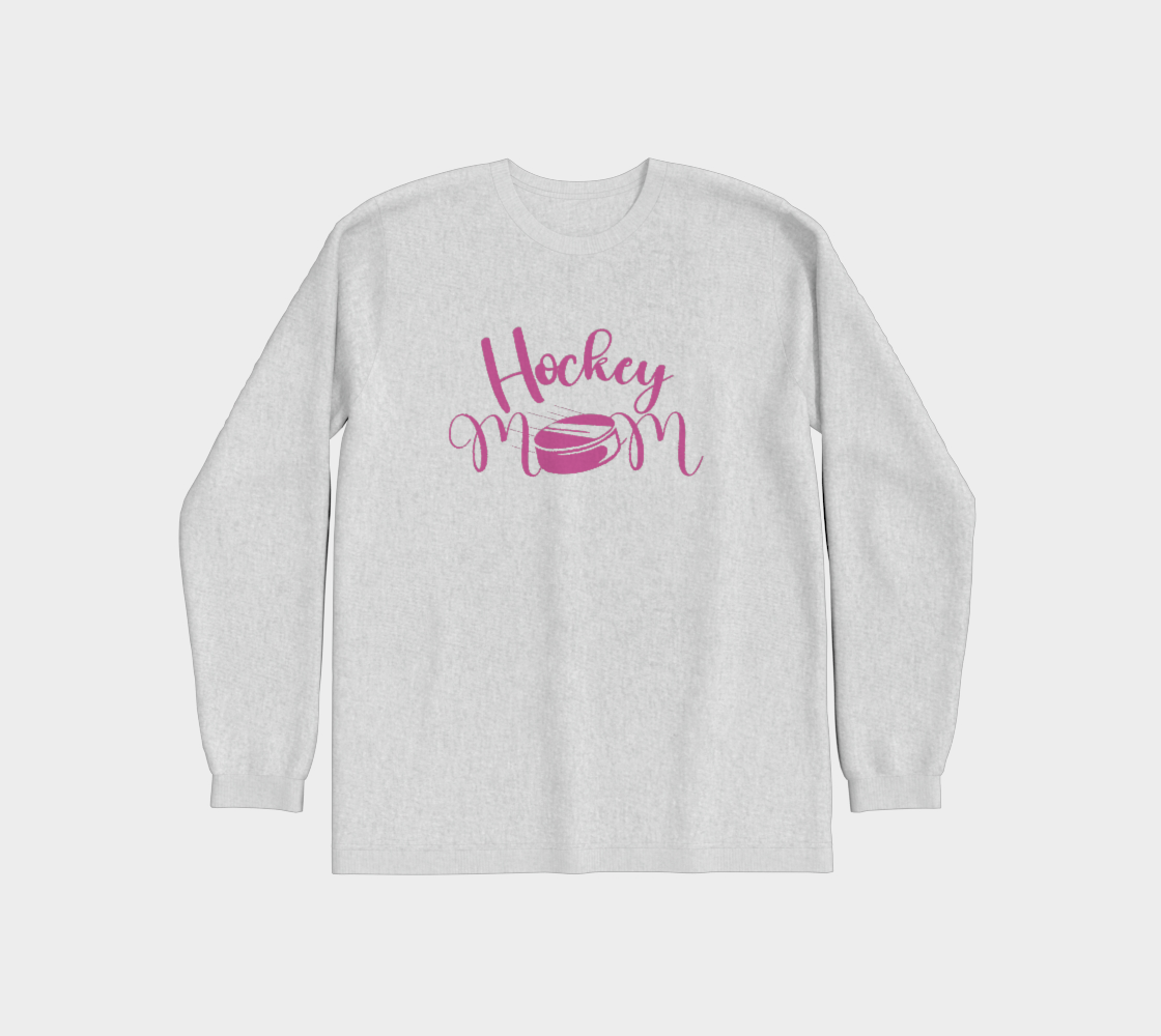 Hockey Mom Premium Long-Sleeve Shirt Pink Logo