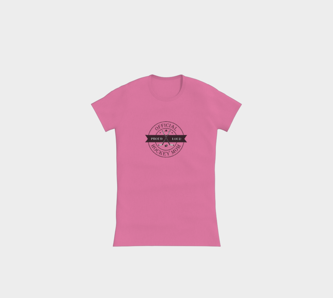 Official Hockey Mom Slimline T-Shirt Black Logo