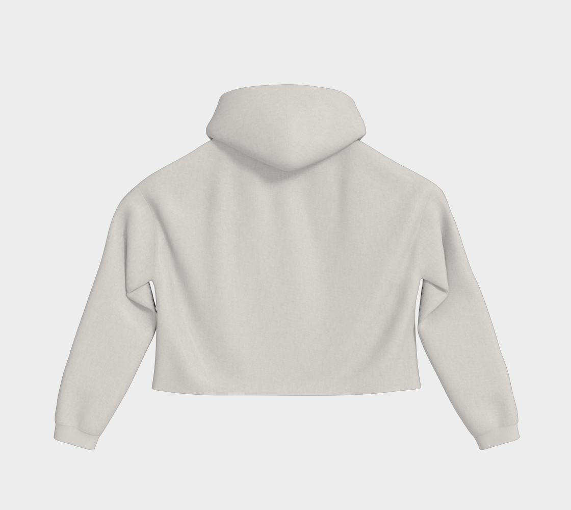 True North Strong and Free Cropped Hoodie Dark Outline