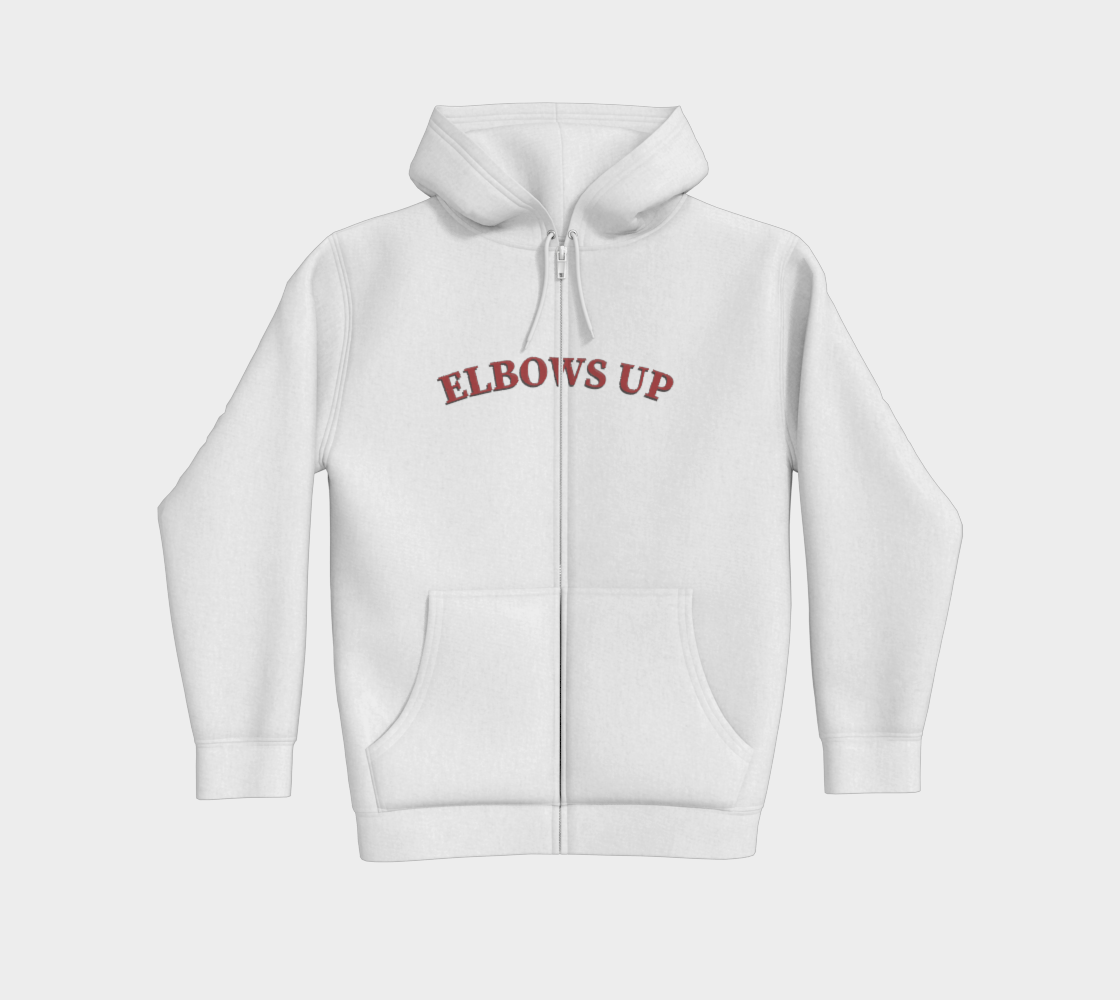 Elbows Up Never 51 Premium Zip Hoodie