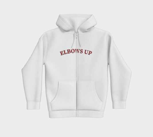 Elbows Up Never 51 Premium Zip Hoodie