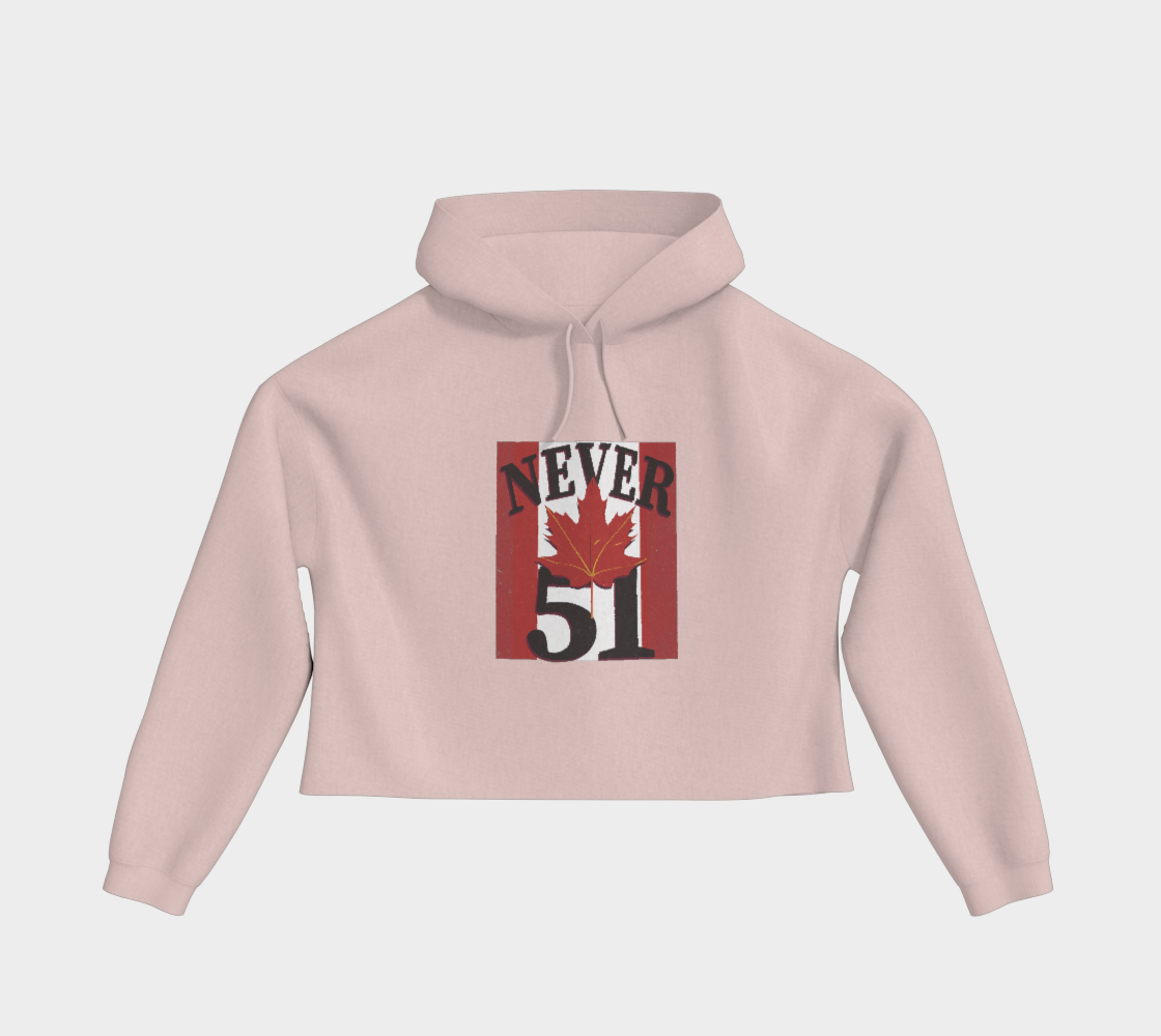 Never 51 Cropped Pullover Hoodie