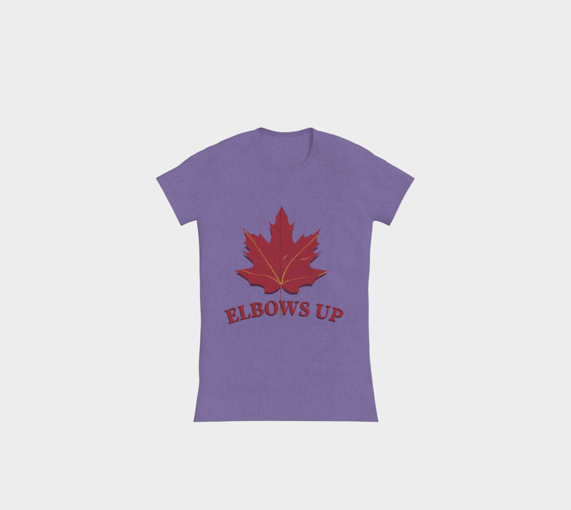 Elbows Up Leaf Slimline T-Shirt
