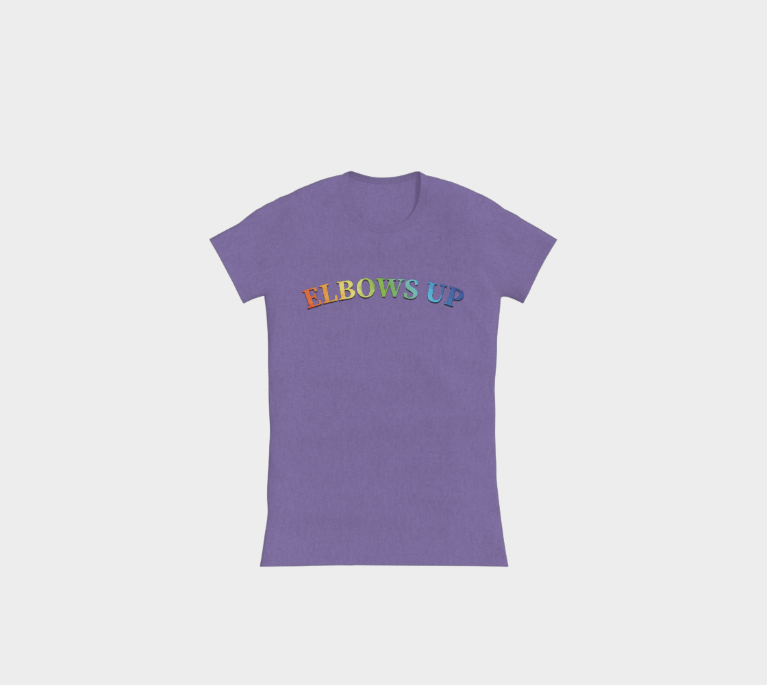 Elbows Up Never 51 PRIDE Slimline T-Shirt