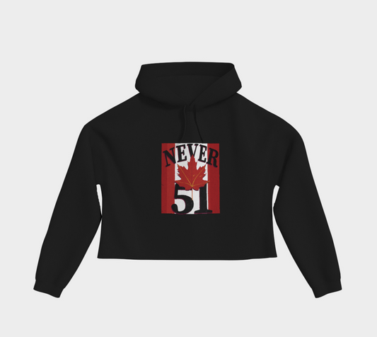 Never 51 Cropped Pullover Hoodie
