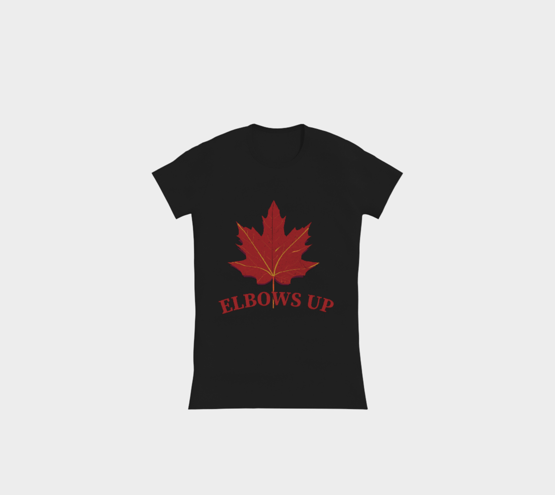 Elbows Up Leaf Slimline T-Shirt