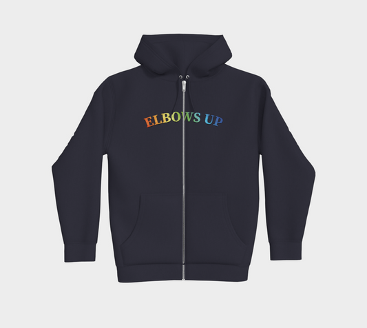 Elbows Up PRIDE Premium Zip Hoodie