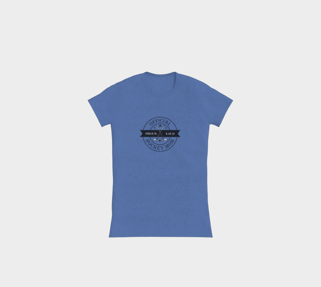 Official Hockey Mom Slimline T-Shirt Black Logo