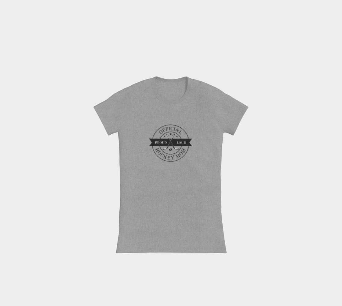 Official Hockey Mom Slimline T-Shirt Black Logo