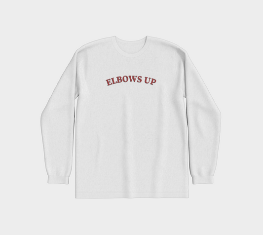 Elbows Up Leaf Front and Back Premium Long Sleeve Shirt