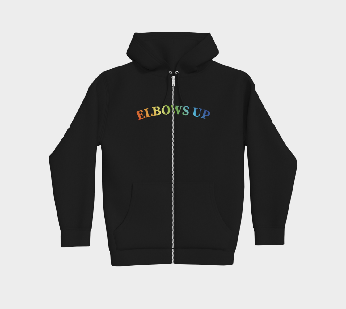 Elbows Up PRIDE Premium Zip Hoodie