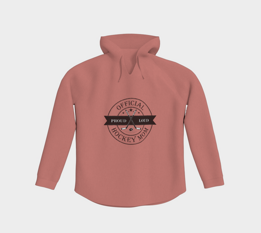 Official Hockey Mom Light Hoodie Black Logo
