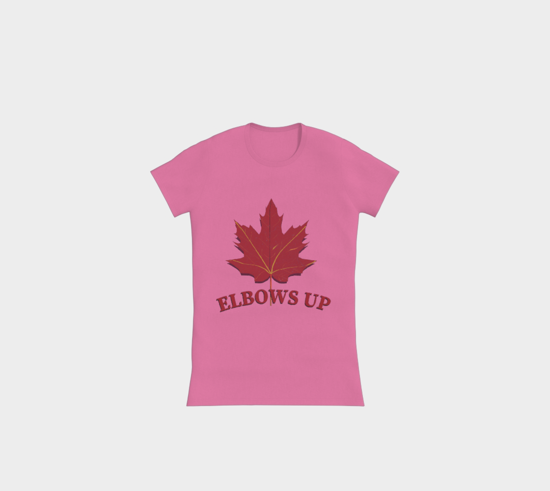 Elbows Up Leaf Slimline T-Shirt