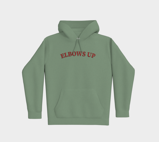 Elbows Up Leaf Front and Back Premium Hoodie
