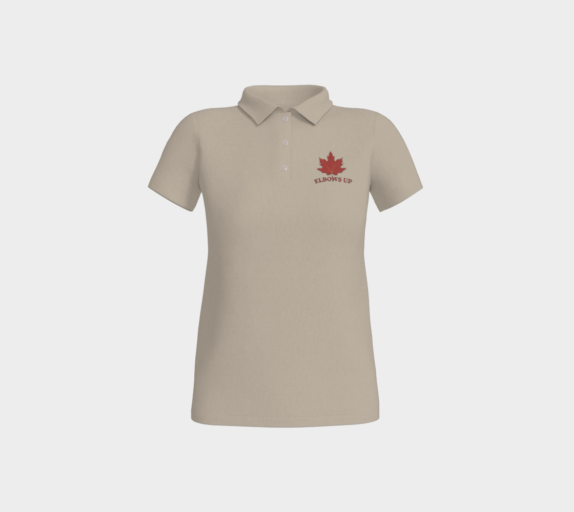 Elbows Up Leaf Fitted Polo