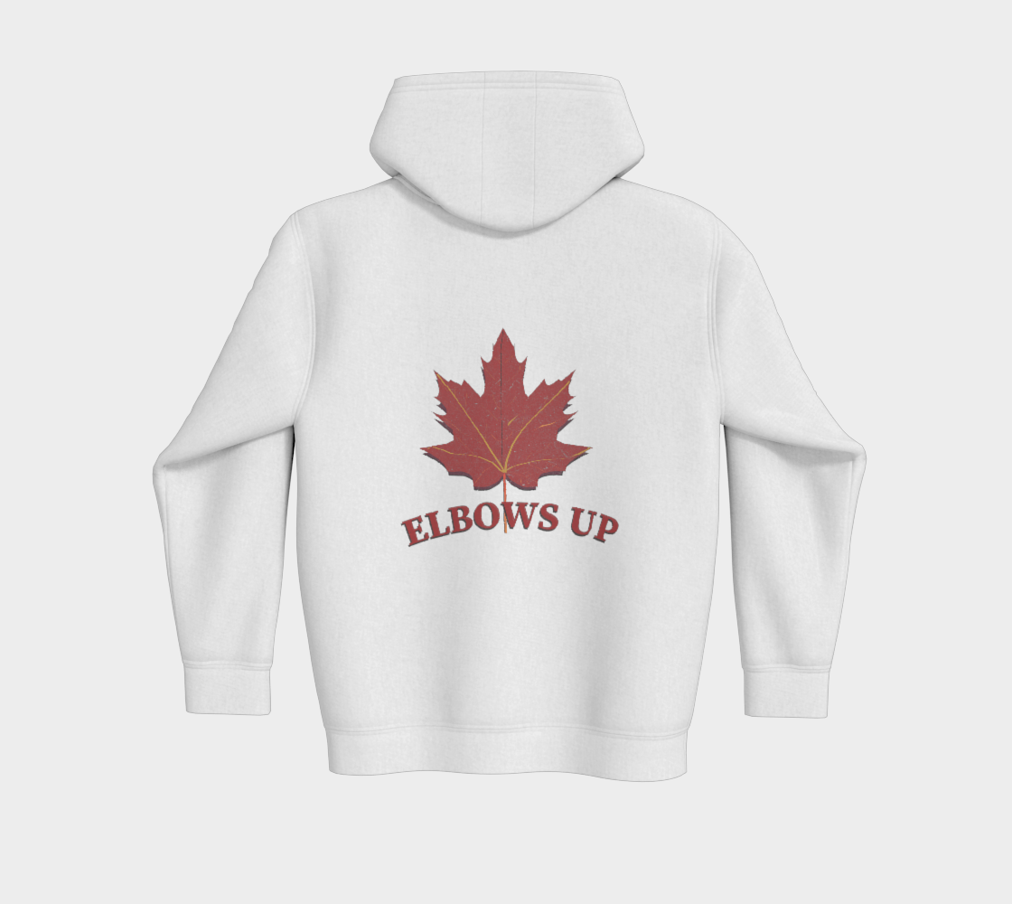 Elbows Up Leaf Front and Back Premium Zip Up Hoodie