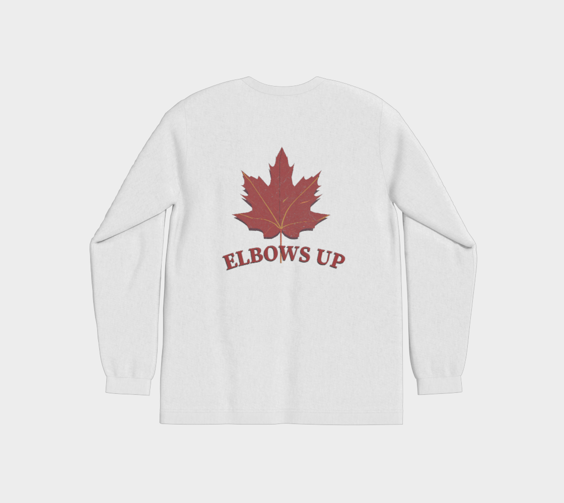 Elbows Up Leaf Front and Back Premium Long Sleeve Shirt