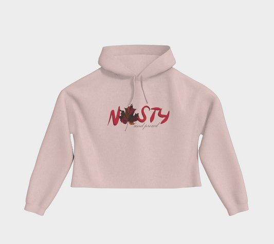 Nasty and Proud Cropped Hoodie Dark Outline