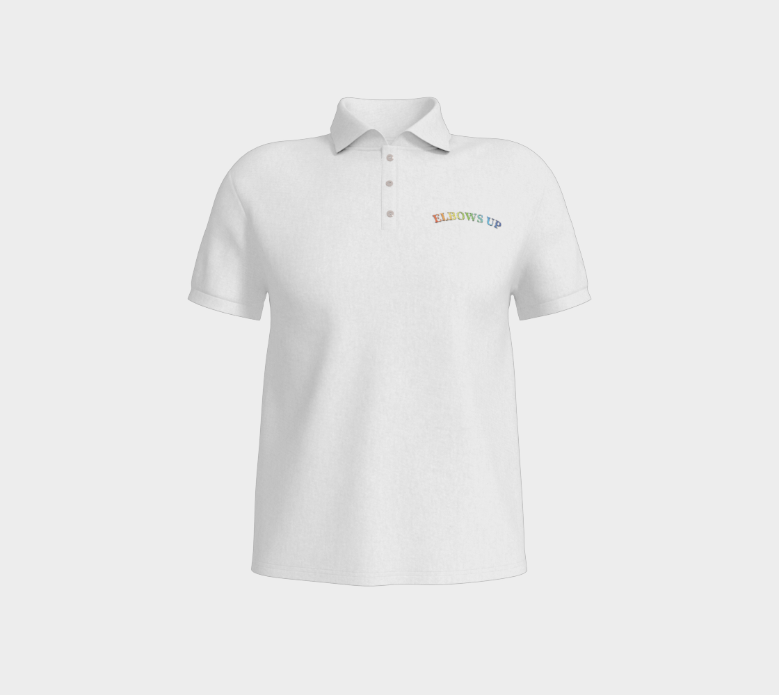 Elbows Up Never 51 PRIDE Polo Shirt