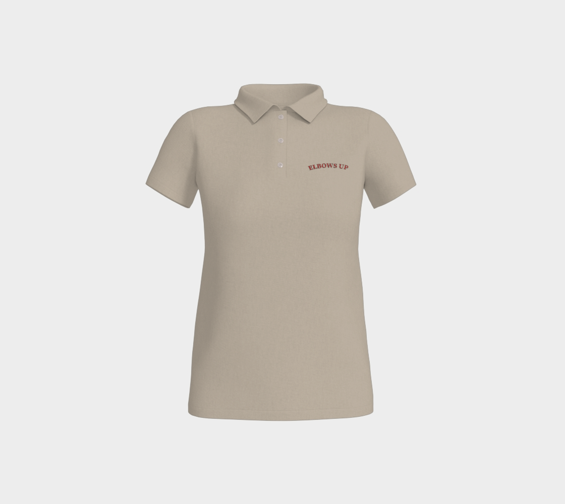 Elbows Up Fitted Polo