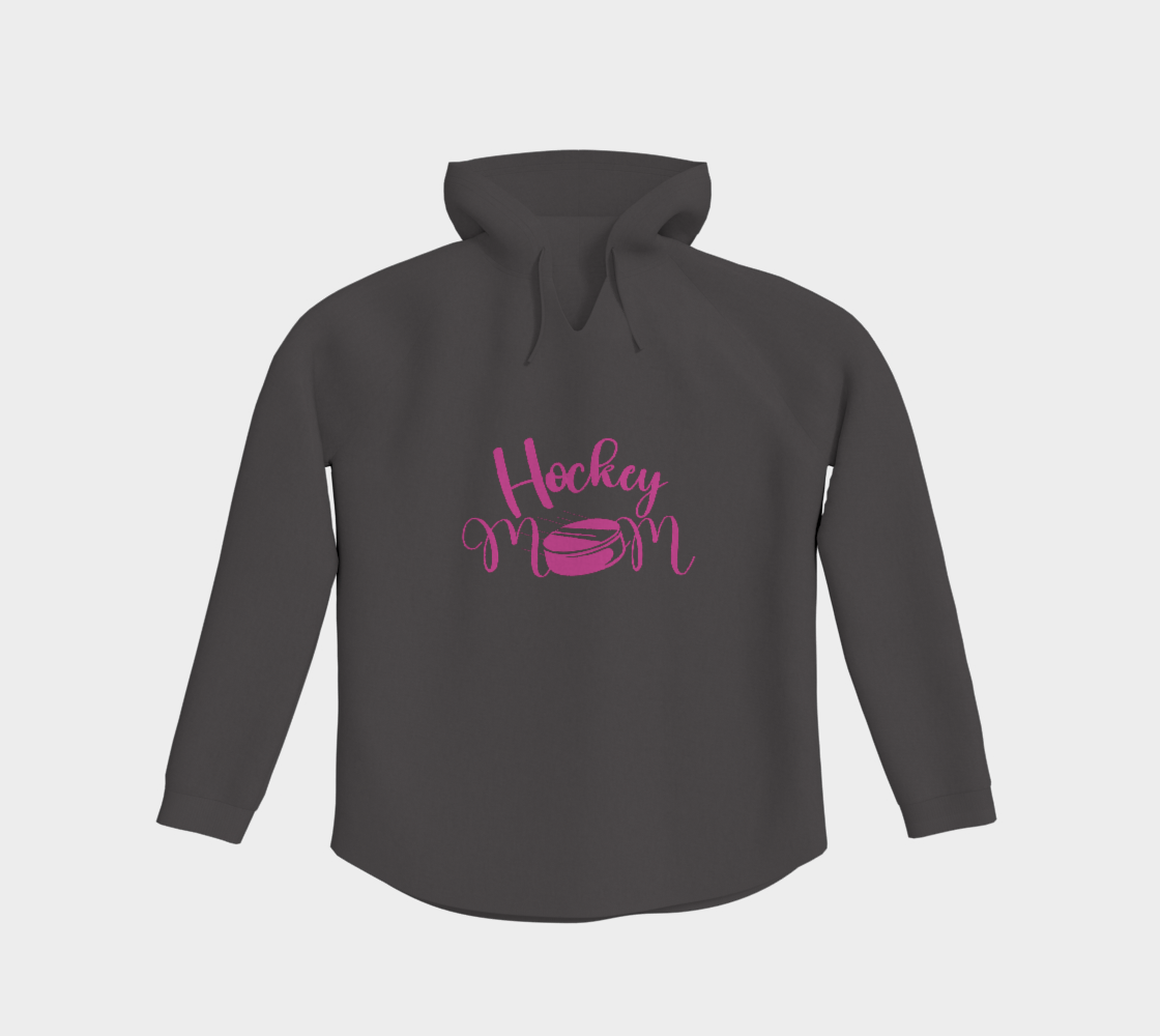 Hockey Mom Light Pullover Hoodie Pink Logo