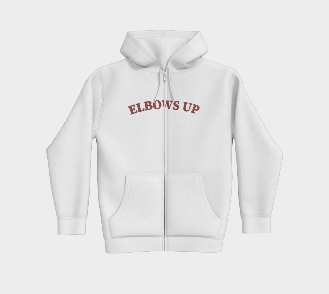 Elbows Up Premium Zip-Up Hoodie
