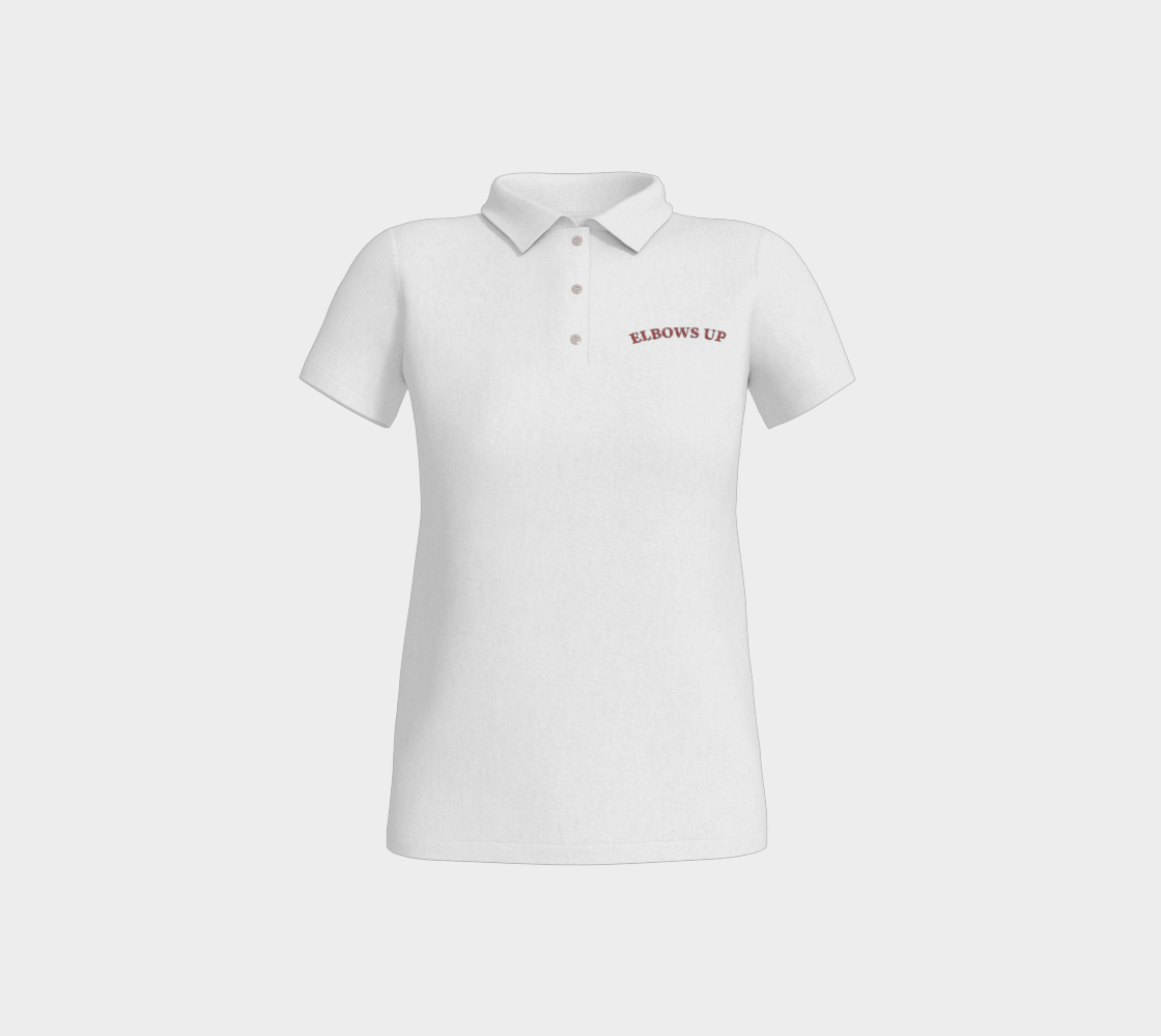 Elbows Up Fitted Polo