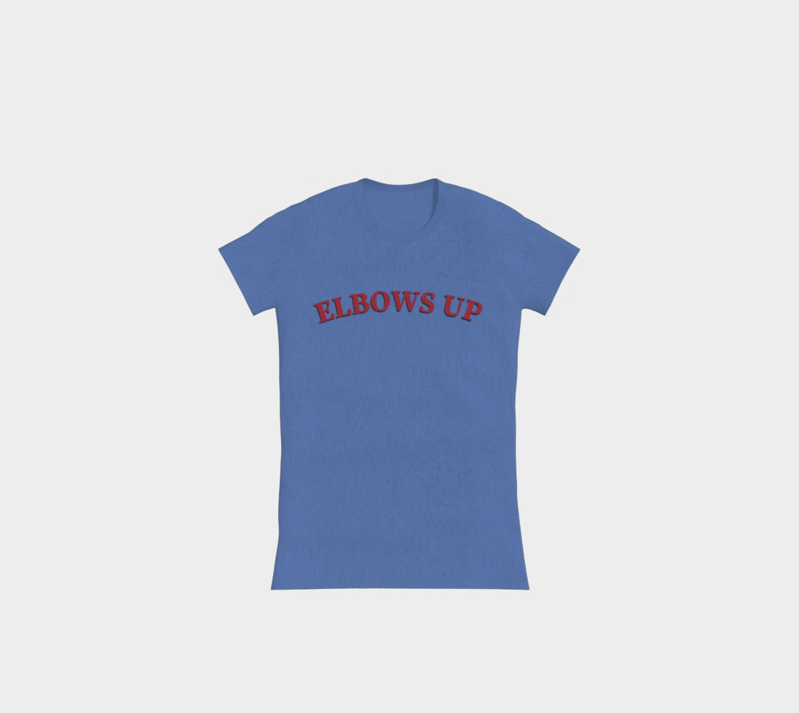 Elbows Up Leaf Front and Back Slimline T-Shirt