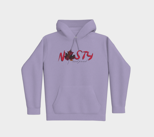 Nasty and Proud Premium Pullover Hoodie Dark Outline