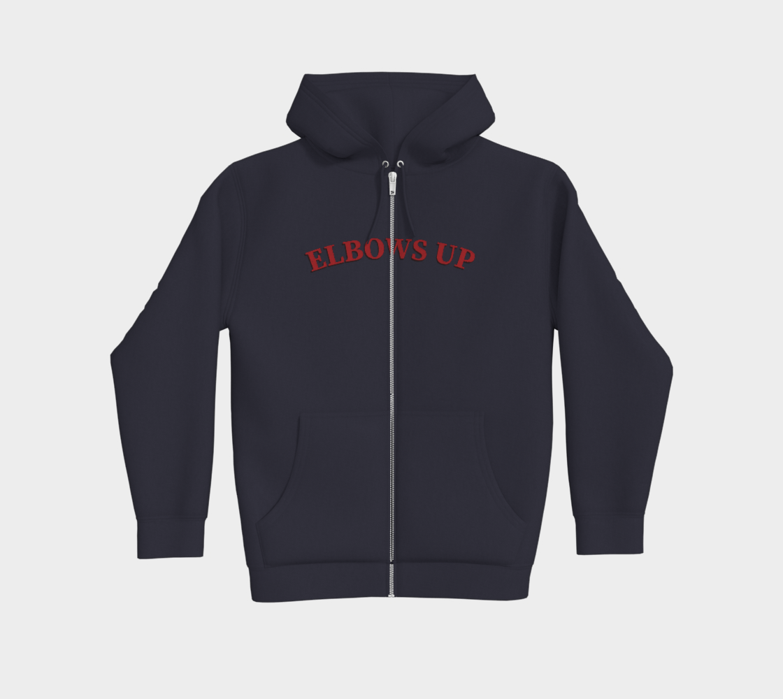Elbows Up Premium Zip-Up Hoodie
