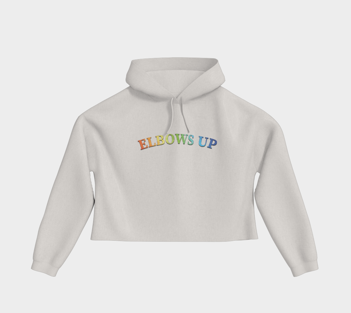 Elbows Up PRIDE Cropped Hoodie