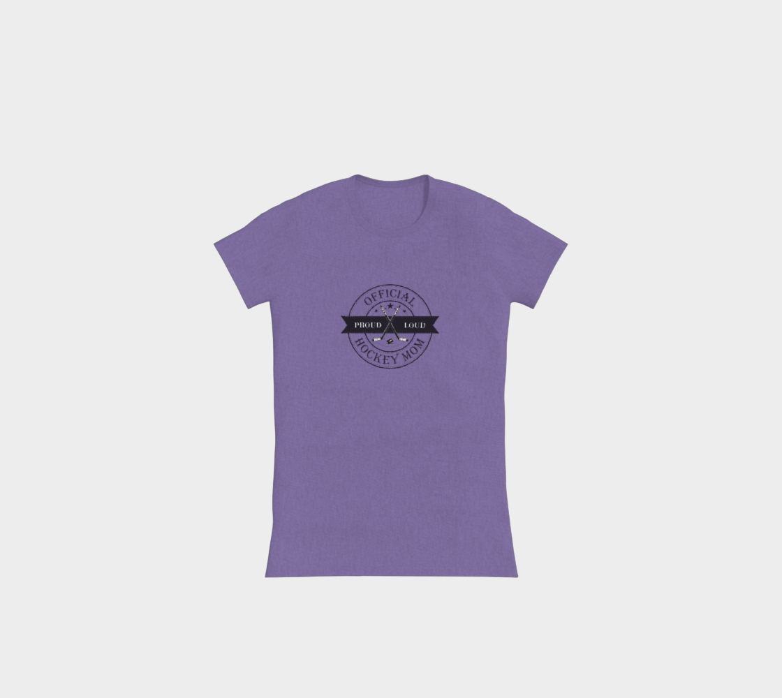 Official Hockey Mom Slimline T-Shirt Black Logo