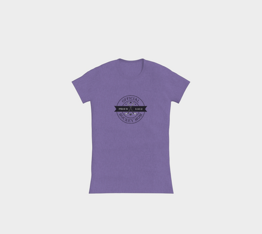 Official Hockey Mom Slimline T-Shirt Black Logo