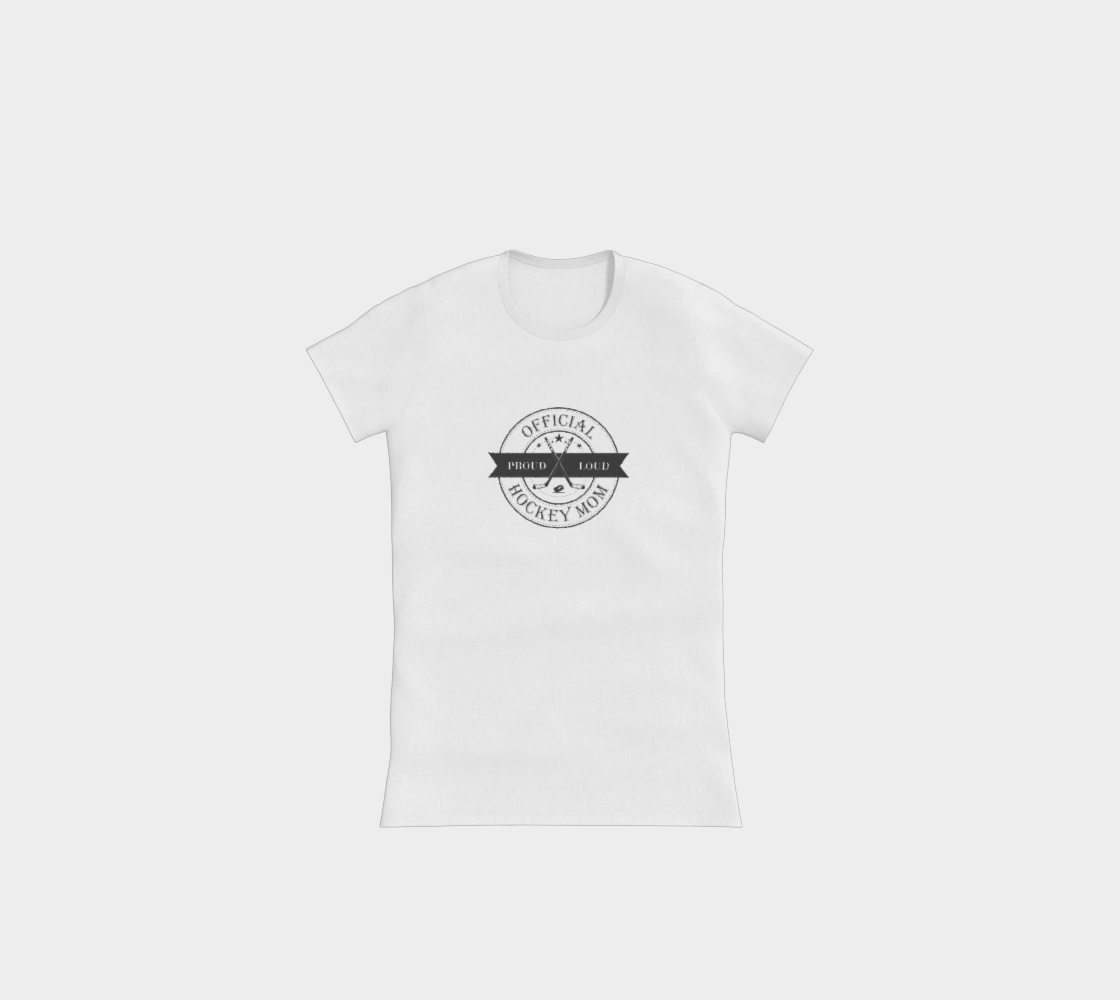 Official Hockey Mom Slimline T-Shirt Black Logo