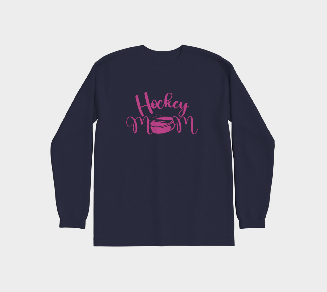 Hockey Mom Premium Long-Sleeve Shirt Pink Logo