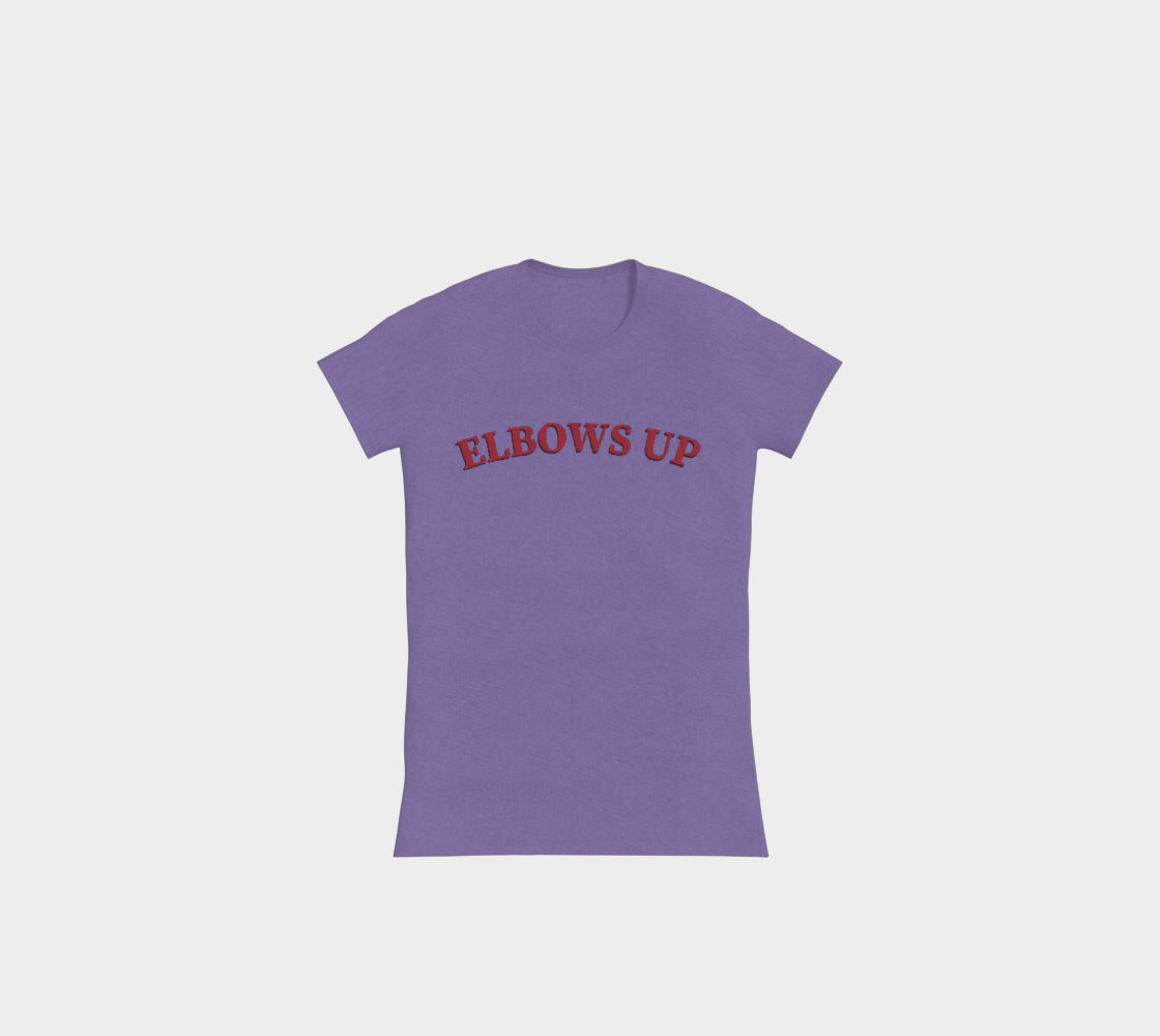 Elbows Up Leaf Front and Back Slimline T-Shirt