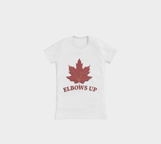 Elbows Up Leaf Slimline T-Shirt
