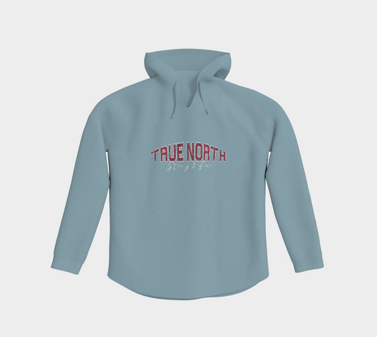 True North Strong and Free Light Pullover Hoodie Light Outline