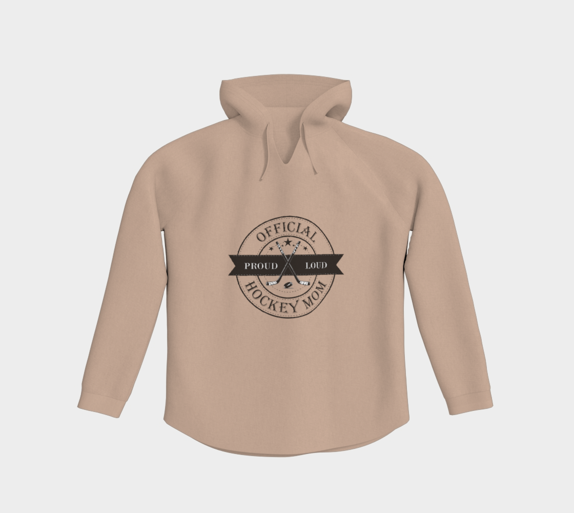 Official Hockey Mom Light Hoodie Black Logo