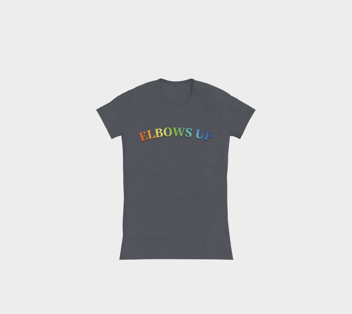 Elbows Up Never 51 PRIDE Slimline T-Shirt
