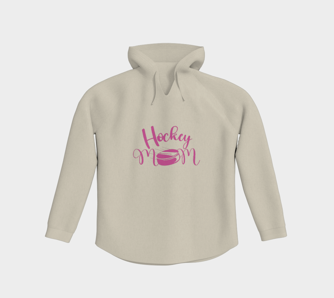 Hockey Mom Light Pullover Hoodie Pink Logo
